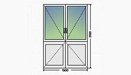 Пластиковая входная двухстворчатая дверь 1600х2100 - фото - 5